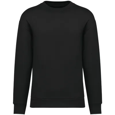 Sweat-shirt écoresponsable à col rond à épaules tombantes molleton gratté unisexe