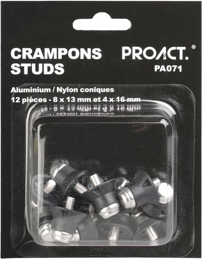 Boîte de 12 crampons mixtes alu/ nylon coniques