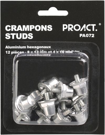 Boîte de 12 crampons alu hexagonaux