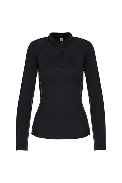 Haut de sport manches longues ¼ zip femme