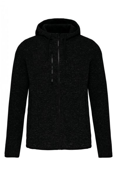 Veste à capuche chinée homme