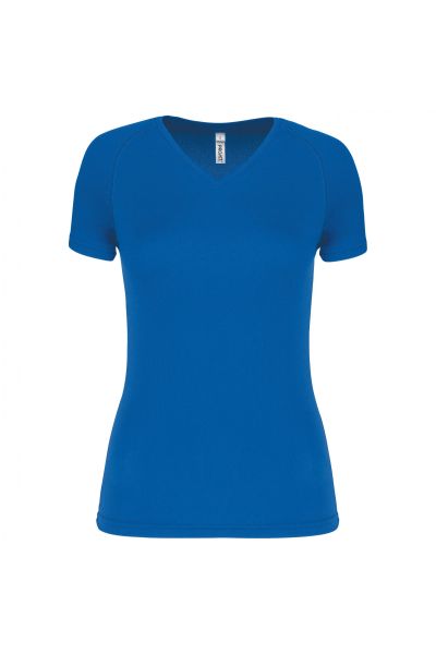 T-shirt de sport manches courtes col v femme