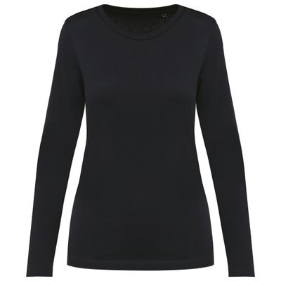 T-shirt Supima® col rond manches longues femme