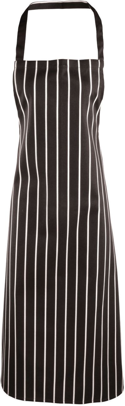 Tablier à bavette rayé