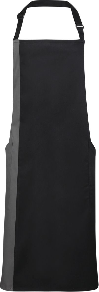 Tablier à bavette bicolore
