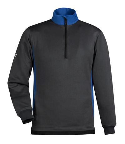 Sweat-shirt col zippé unisexe