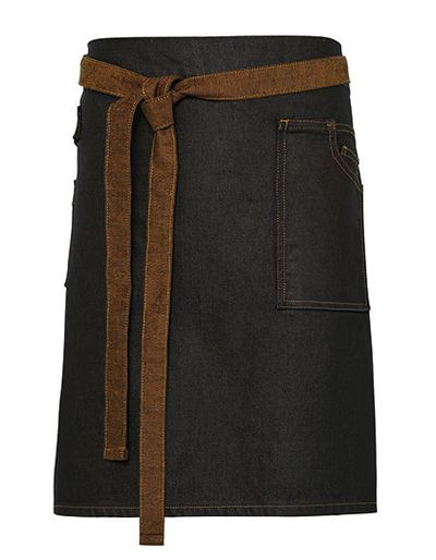 Division Waxed Look Denim Waist Apron