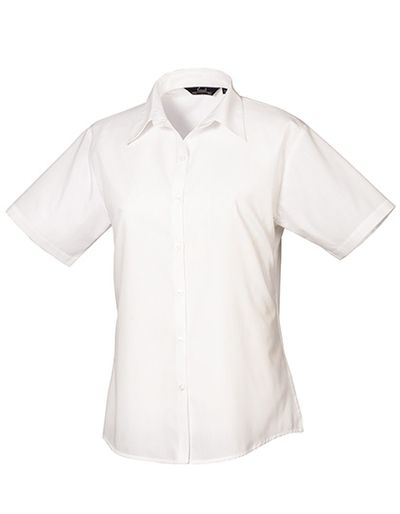 Women's Poplin Short Sleeve Blouse