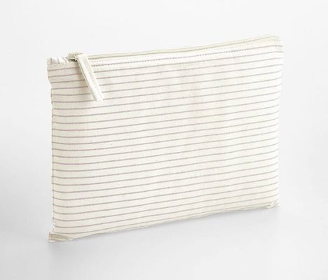 STRIPED ORGANIC COTTON ACCESSORY POUCH