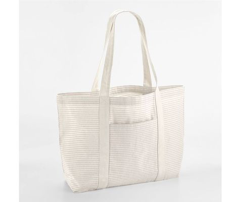 STRIPED ORGANIC COTTON SHOPPER