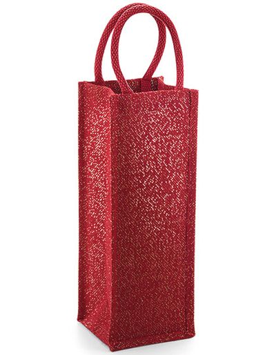 Shimmer Jute Bottle Bag