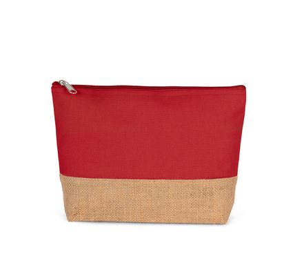 Pochette en toiles de coton et jute