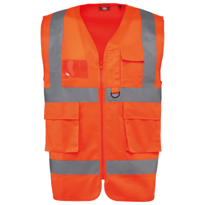 Gilet de sécurité haute visibilité recyclé avec zip unisexe WK. Designed To Work