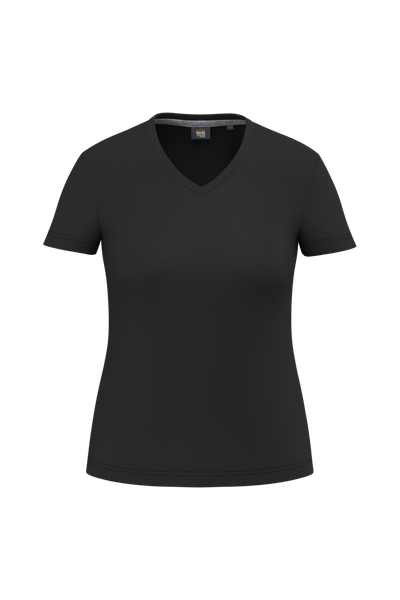 T-shirt écoresponsable col V antibactérien femme WK. Designed To Work