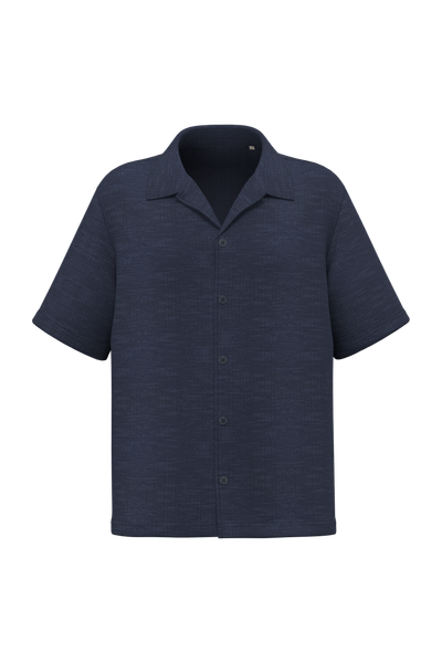 Chemise à manches courtes texturée homme Spasso