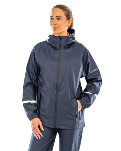Veste imperméable Prism PU avec bandes réfléchissantes Result