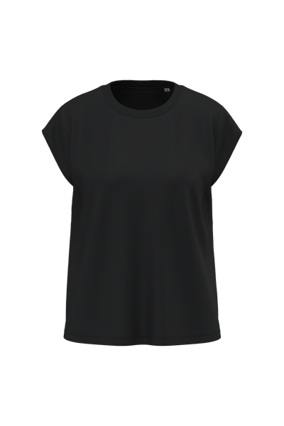 T-shirt écoresponsable sans manches à épaulettes femme Spasso