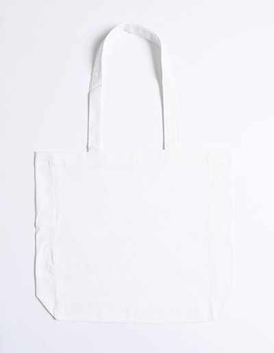 Cotton bag with sidefold, long handles