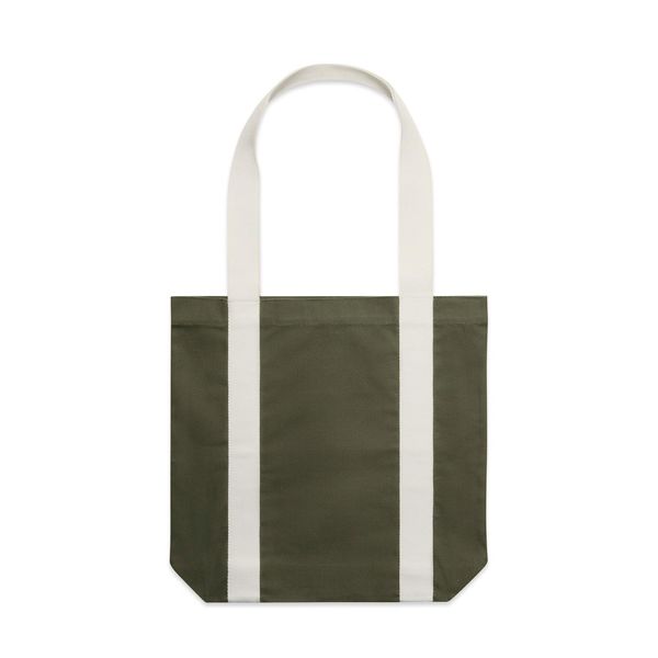 Two-Tone Carrie Tote ARMY/CREAM AS Colour