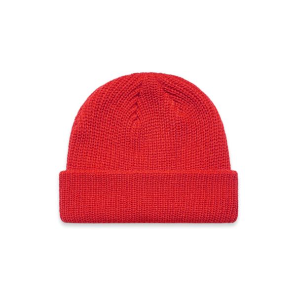 Cable Beanie RED AS Colour