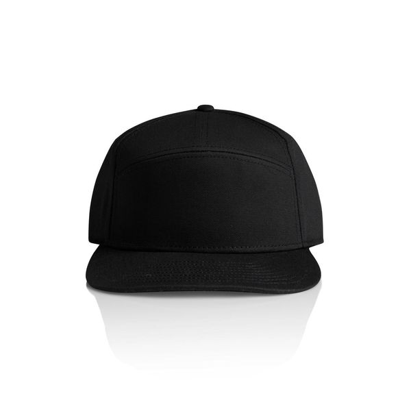 Stock 7-panel Cap BLACK AS Colour