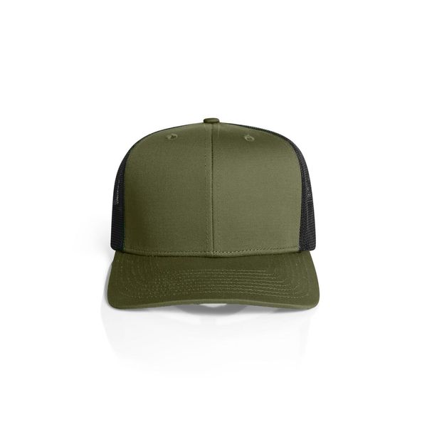 Mesh Contrast Trucker Cap ARMY/BLACK AS Colour