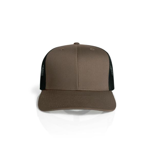 Mesh Contrast Trucker Cap WALNUT/BLACK AS Colour