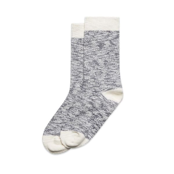 Slub Socks (2 Pairs) MIDNIGHT/NATURAL AS Colour