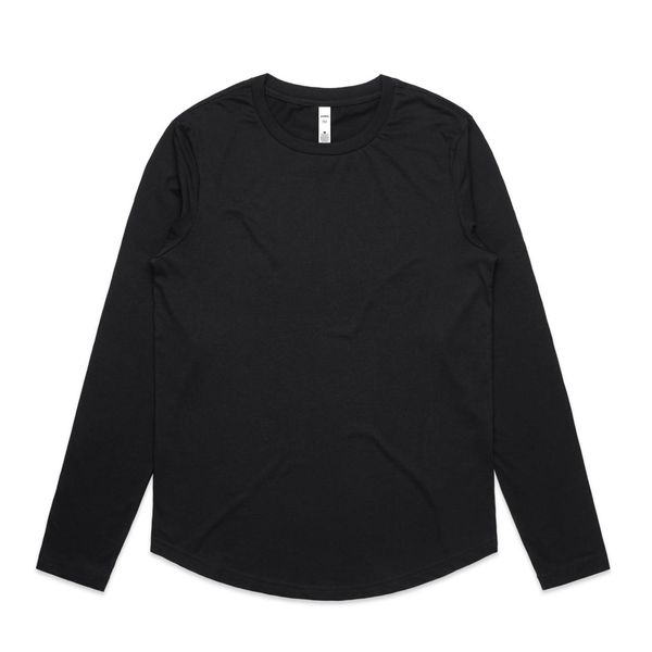 Wo's Maple Curve L/S Tee BLACK AS Colour