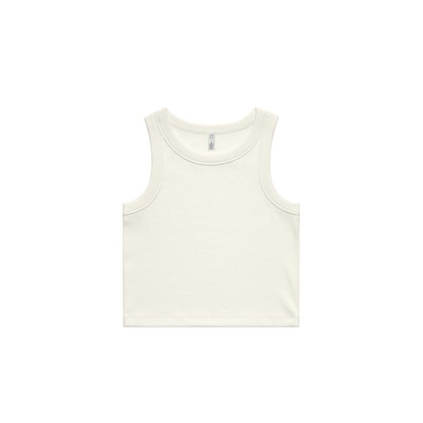 Wo's Organic Rib Crop Tank ECRU AS Colour