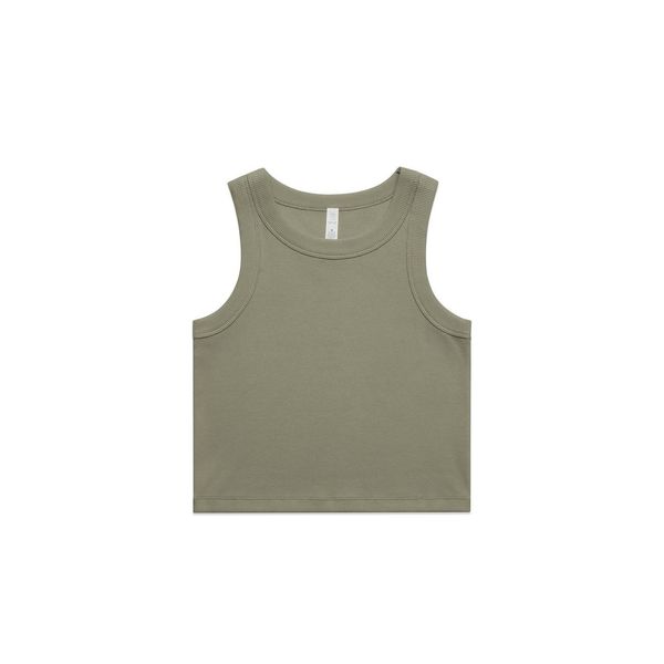 Wo's Organic Rib Crop Tank EUCALYPTUS AS Colour