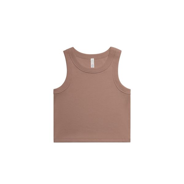 Wo's Organic Rib Crop Tank HAZY PINK AS Colour