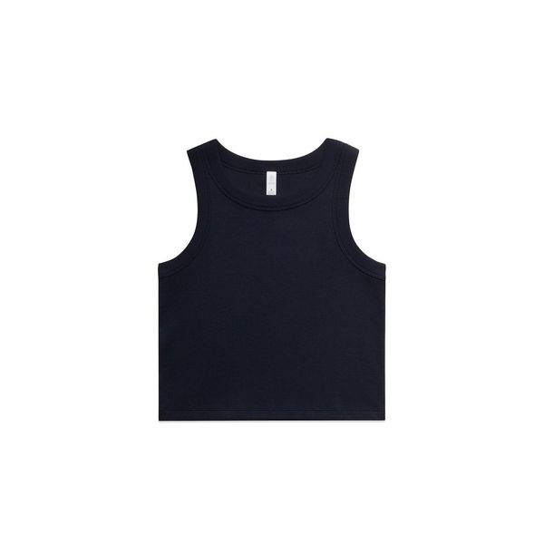 Wo's Organic Rib Crop Tank NAVY AS Colour