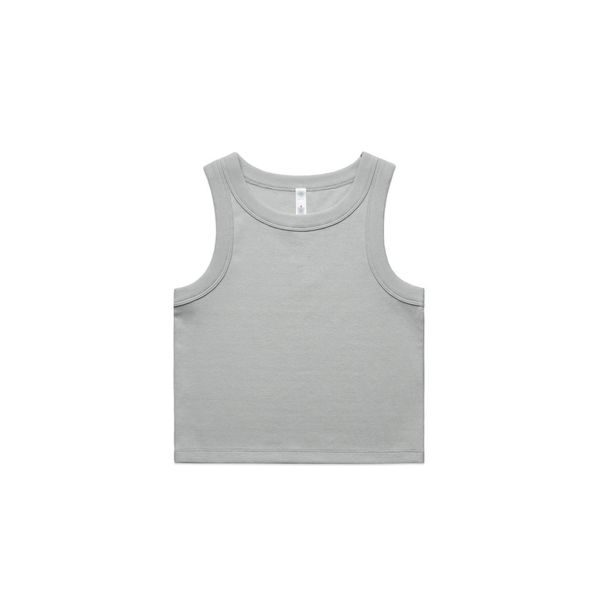 Wo's Organic Rib Crop Tank STORM AS Colour