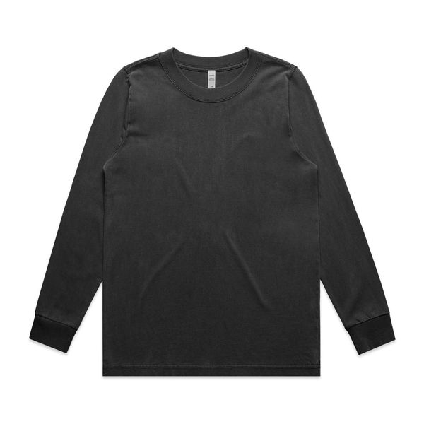 Wo's Heavy Faded L/S Tee FADED BLACK AS Colour