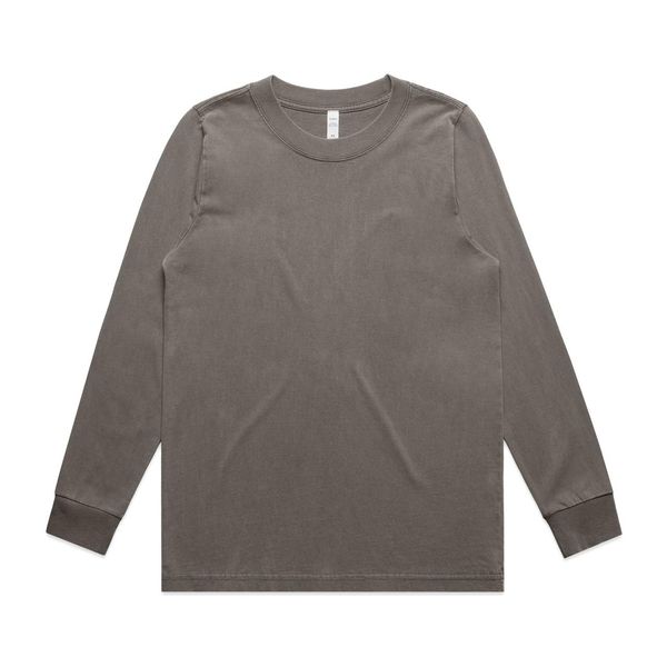 Wo's Heavy Faded L/S Tee FADED GREY AS Colour