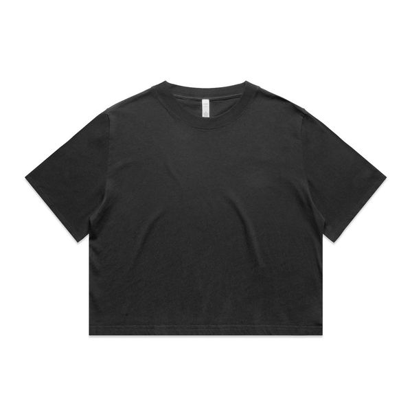 Wo's Heavy Faded Crop Tee FADED BLACK AS Colour