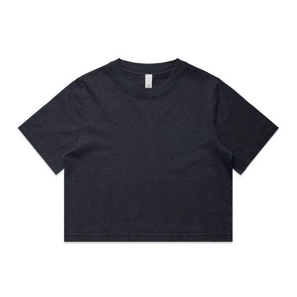 Wo's Heavy Faded Crop Tee FADED INK BLUE AS Colour