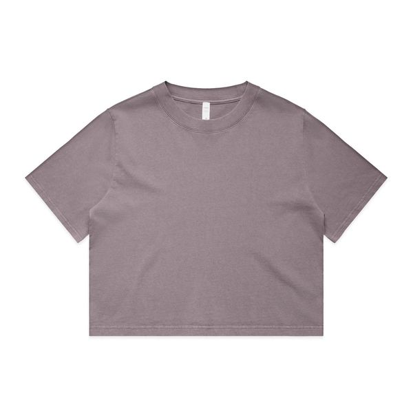 Wo's Heavy Faded Crop Tee FADED PLUM AS Colour