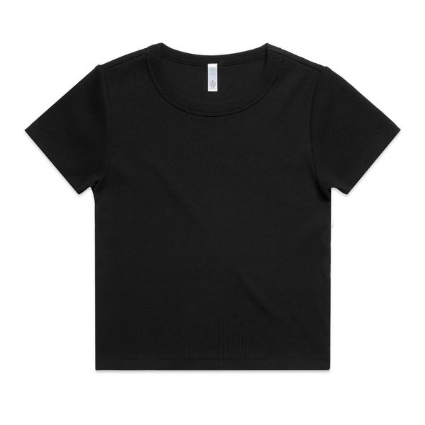 Wo's Organic Rib Tee BLACK AS Colour