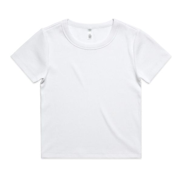 Wo's Organic Rib Tee WHITE AS Colour