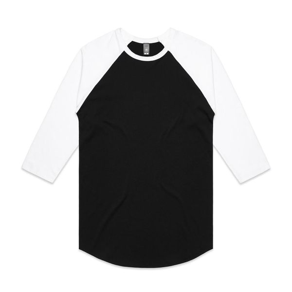 Raglan Tee BLACK/WHITE AS Colour