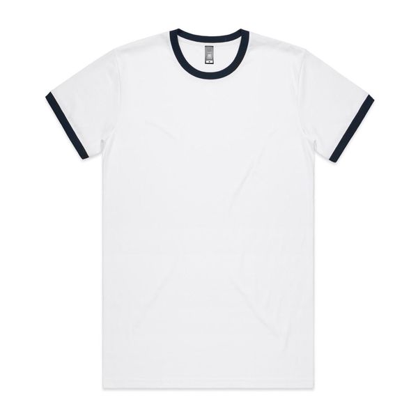 Staple Ringer Tee WHITE/NAVY AS Colour