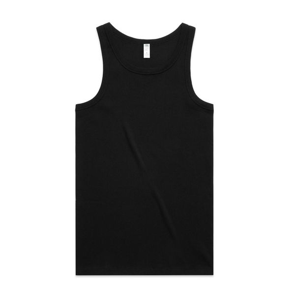 Organic Rib Singlet BLACK AS Colour