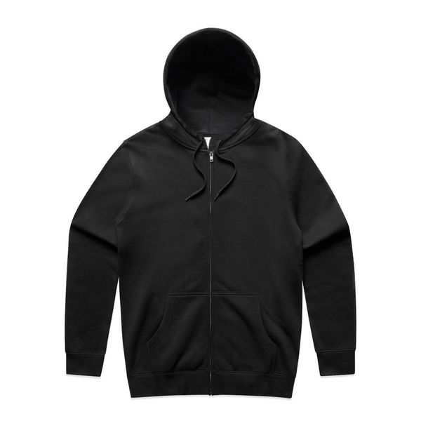 Stencil Zip Hood BLACK AS Colour