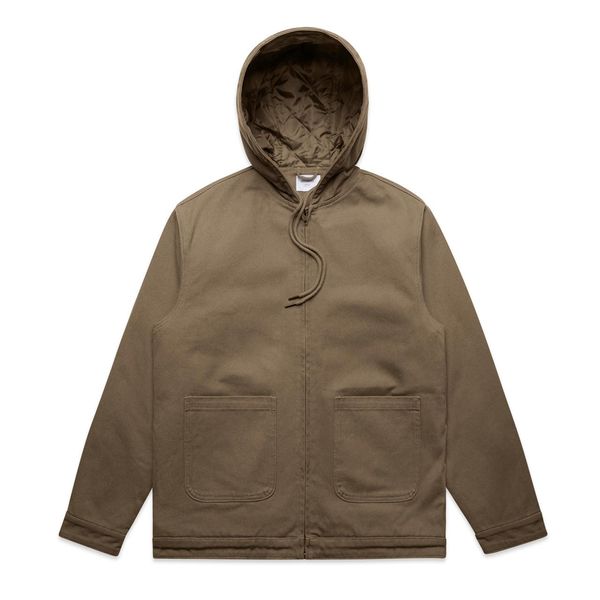 Canvas Heavy Hooded Jacket WALNUT AS Colour