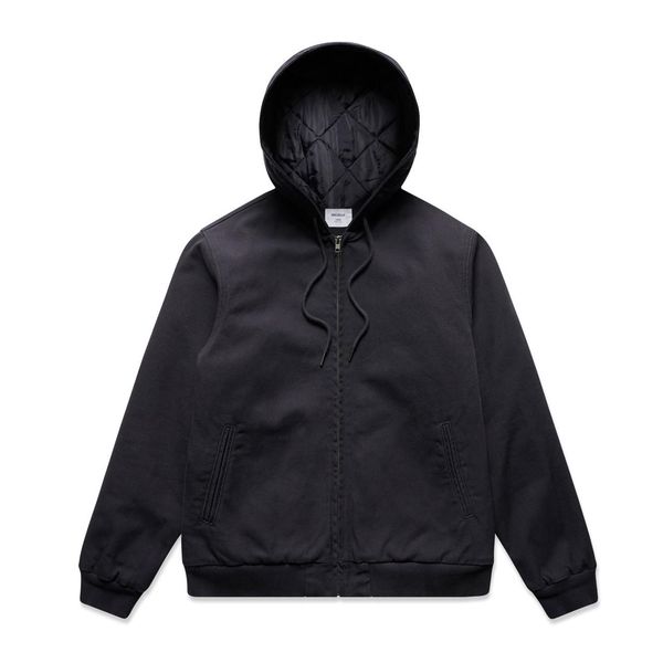 Canvas Bomber Hood Jacket INK BLUE AS Colour