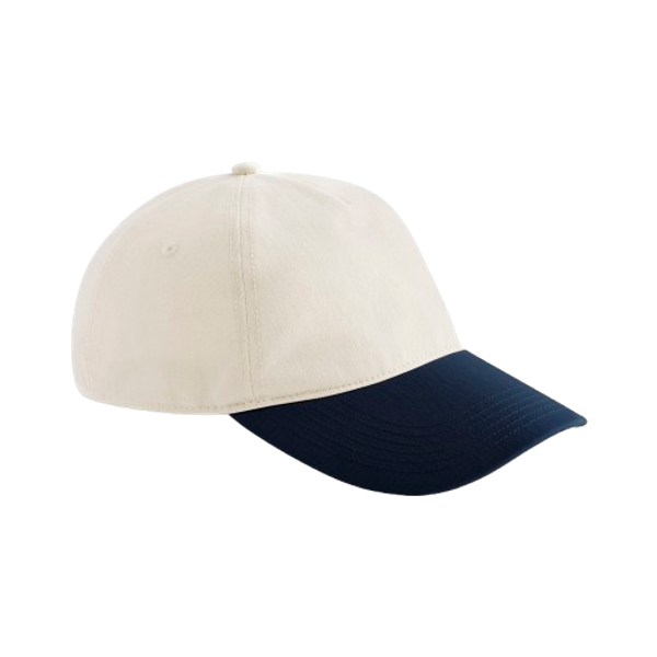 CONTRAST PEAK LEISURE CAP Natural / French Navy BEECHFIELD