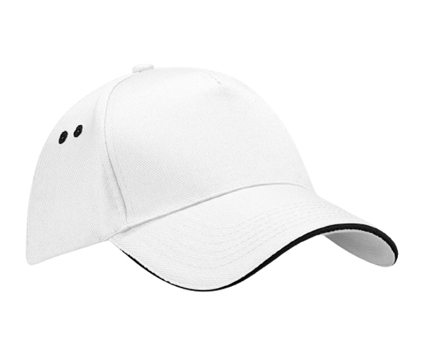 ULTIMATE 5 PANEL CAP SANDWICH PEAK White / Black BEECHFIELD
