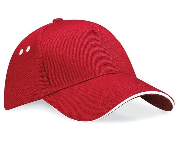 ULTIMATE 5 PANEL CAP SANDWICH PEAK Red / White BEECHFIELD